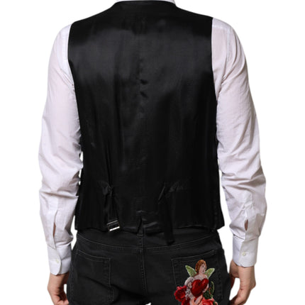 Dolce & Gabbana Purple Sequined Dress Formal Waistcoat Vest