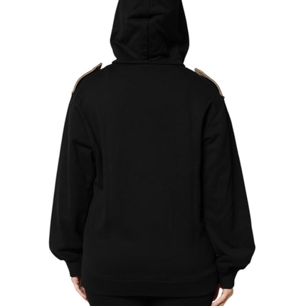 Dolce & Gabbana Black Logo Hooded Full Zip Sweatshirt Jacket