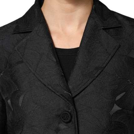 Dolce & Gabbana Black Single Breasted Trench Coat Jacket