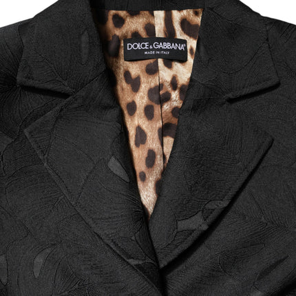 Dolce & Gabbana Black Single Breasted Trench Coat Jacket