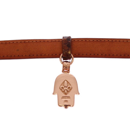 Nialaya CZ Hamsa Eye 18K Gold 925 Silver Bracelet