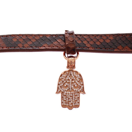 Nialaya CZ Hamsa Eye 18K Gold 925 Silver Bracelet