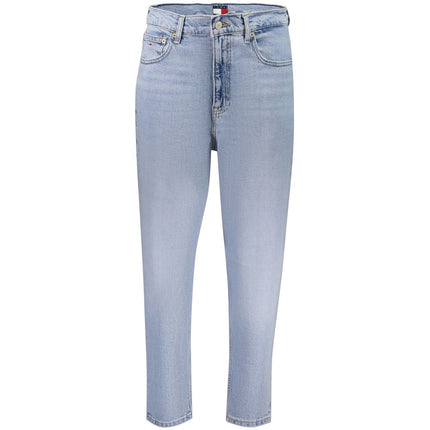Tommy Hilfiger Azzurro Cotton Women's High-Waisted Jean