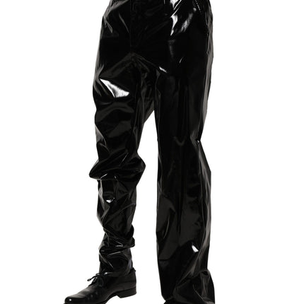 Dolce & Gabbana Black Nylon Straight Men Pants