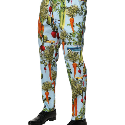 Dolce & Gabbana Multicolor Cotton Tapered Men Pants
