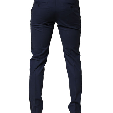 Dolce & Gabbana Dark Blue Wool Dress Formal Pants