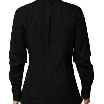 Dolce & Gabbana Black Crystal GOLD Formal Men Dress Shirt