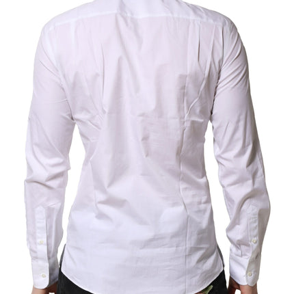 Dolce & Gabbana White Poplin Cotton Formal Men Dress Shirt