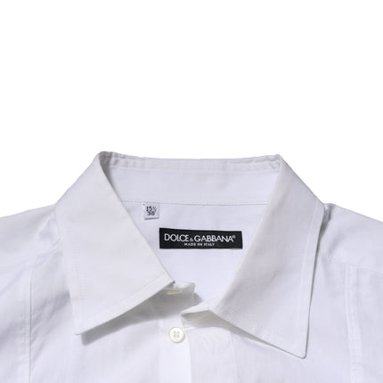 Dolce & Gabbana White Poplin Cotton Formal Men Dress Shirt