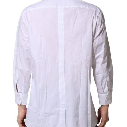 Dolce & Gabbana White GOLD Long Sleeves Dress Formal Shirt
