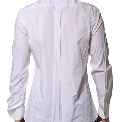 Dolce & Gabbana White MARTINI Long Sleeves Men Formal Shirt