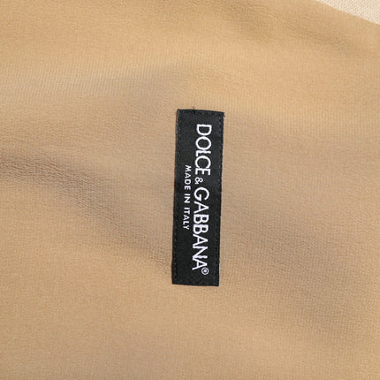 Dolce & Gabbana Beige Linen Dress Formal Men Waistcoat Vest