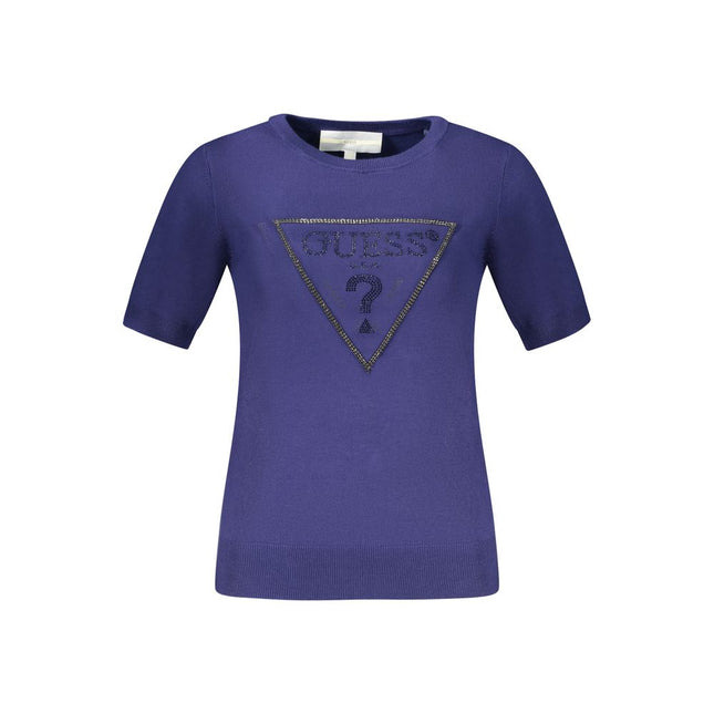 Guess Jeans Blu Viscosa Woman Sweater