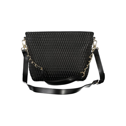Mario Valentino Nero Poliuretano Women's Bag with Removable Shoulder Handle
