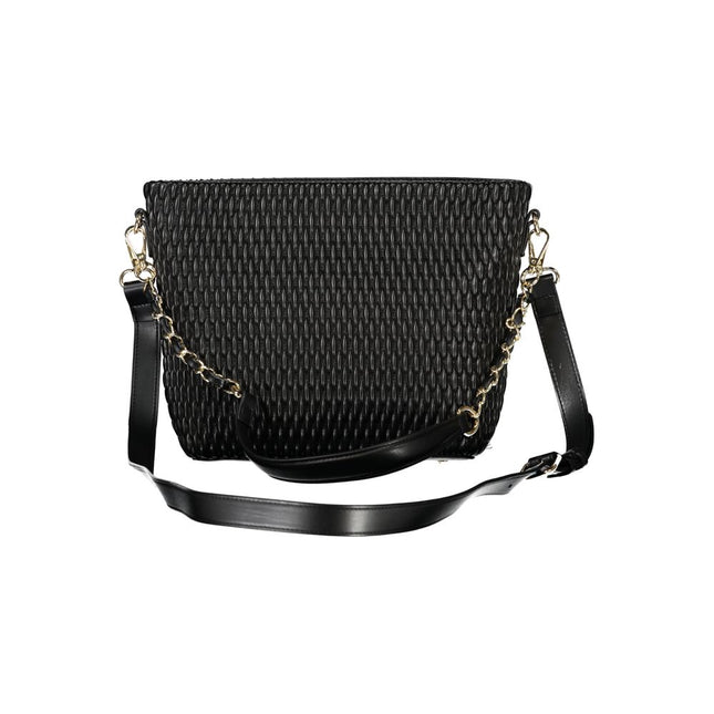 Mario Valentino Nero Poliuretano Women's Bag with Removable Shoulder Handle