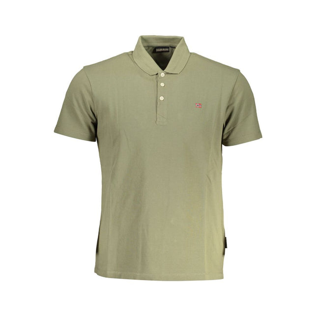 Napapijri Verde Cotton Men Polo Napapijri