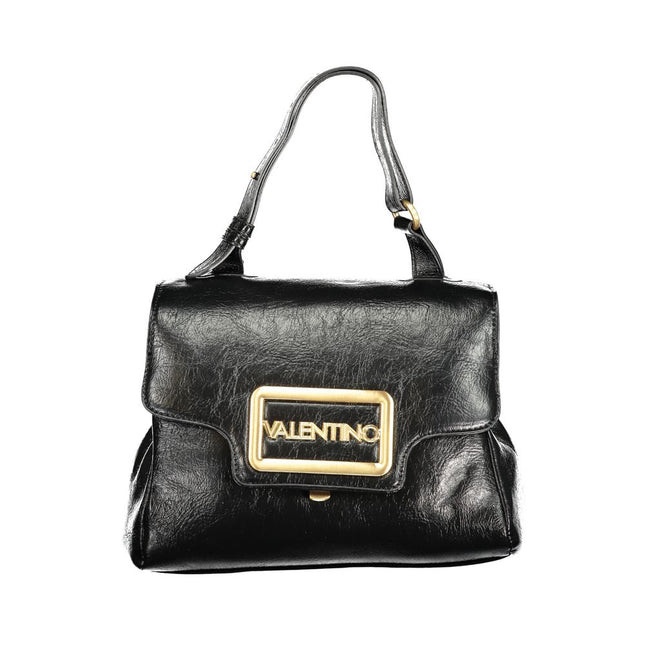 Mario Valentino Nero Poliuretano Women Bag With Adjustable Handle