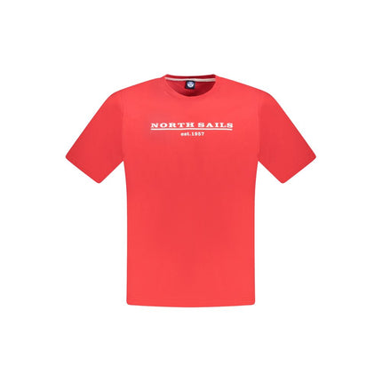 North Sails Red Cotton Men T-Shirt