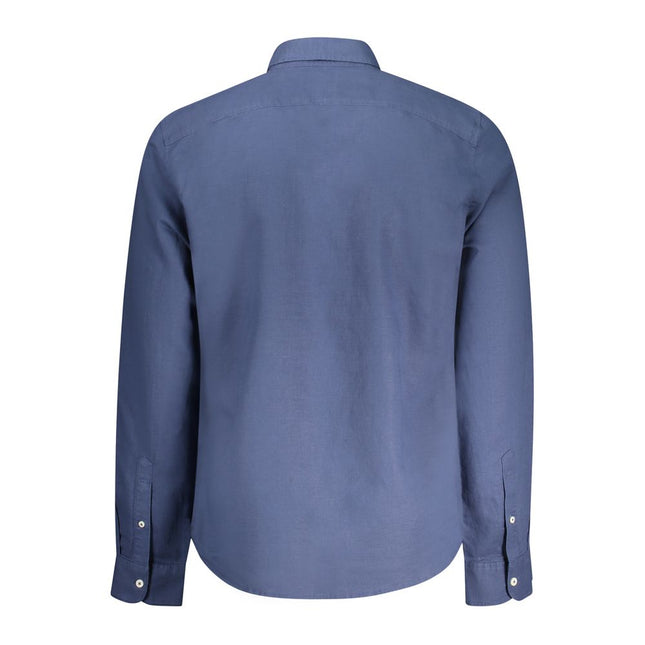 Timberland Blu Linen Men Shirt