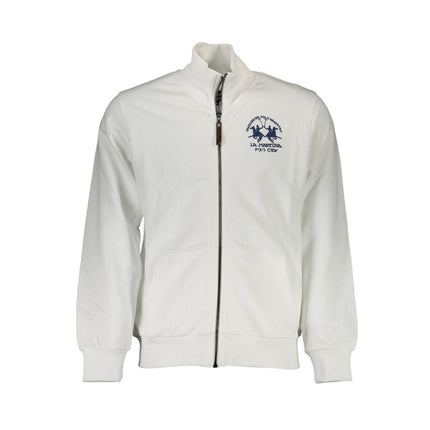 La Martina White Cotton Men Sweatshirt