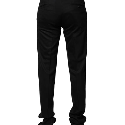 Dolce & Gabbana Black Wool Formal Dress Pants