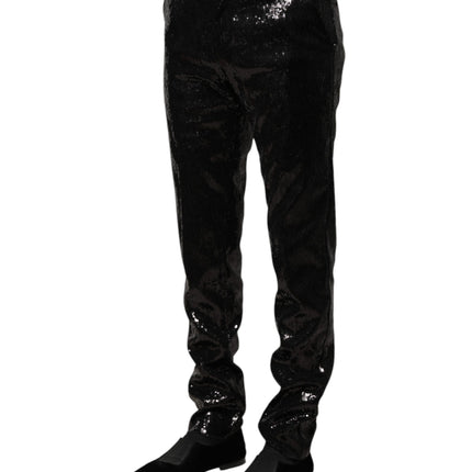 Dolce & Gabbana Black Sequined Embellishment Pants