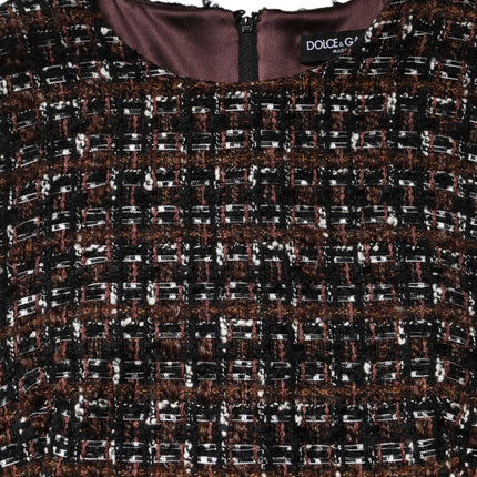 Dolce & Gabbana Multicolor Sleeveless Mini Tweed A-line Dress