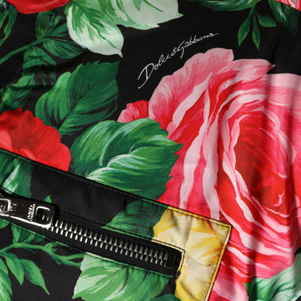Dolce & Gabbana Multicolor Floral Puffer Hooded Jacket