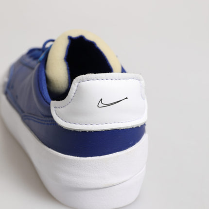 Nike White Blue Lace Up Low Top Drop-Type PRM Sneakers Shoes
