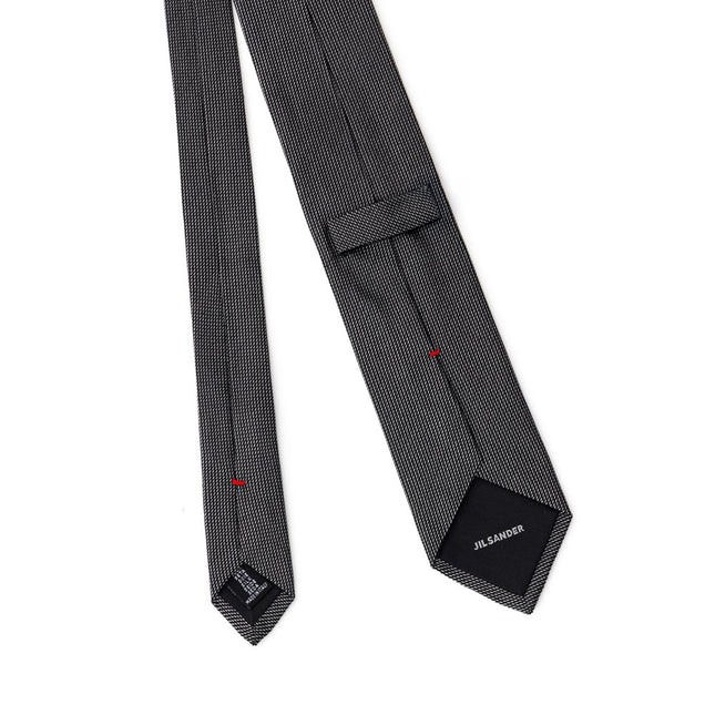 Jil Sander Gray Silk Tie