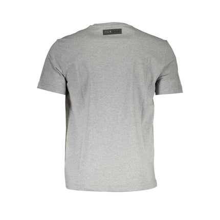 Plein Sport Grey Cotton Men T-Shirt
