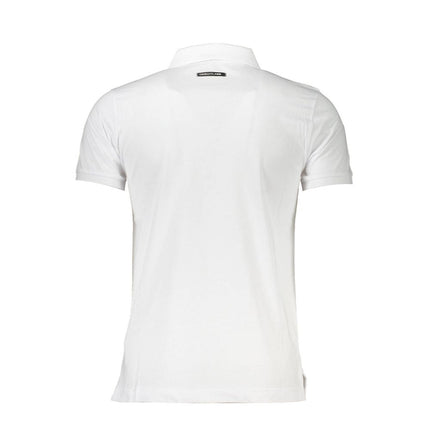 Cavalli Class Bianco Cotton Men Polo Shirt