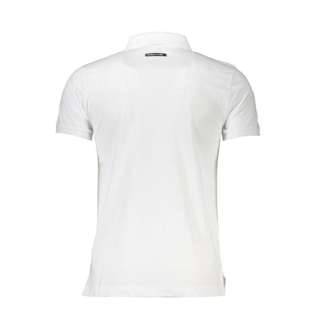 Cavalli Class Bianco Cotton Men Polo Shirt