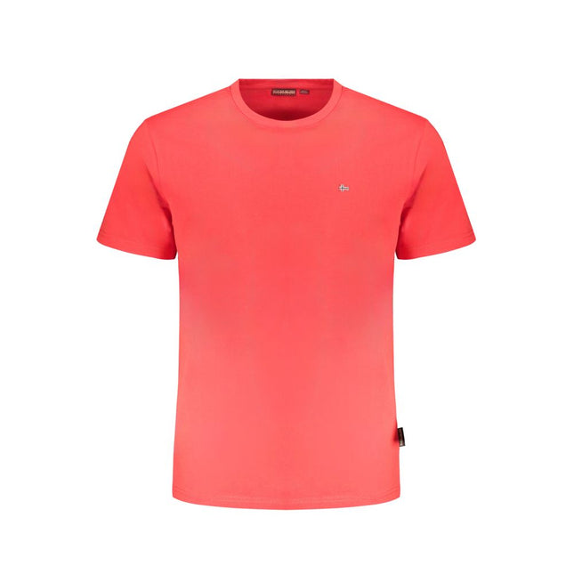 Napapijri Red Organic Cotton Men T-Shirt