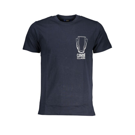 Cavalli Class Blu Cotton Men T-Shirt