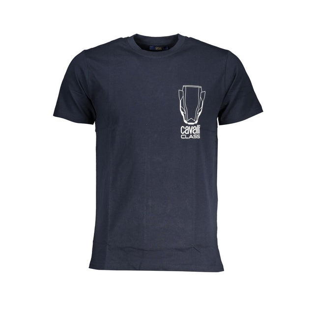 Cavalli Class Blu Cotton Men T-Shirt