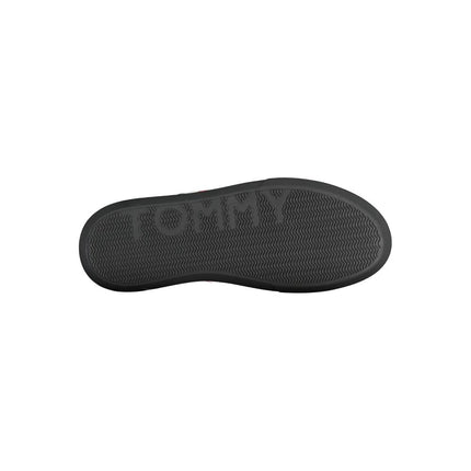 Tommy Hilfiger Black Leather Men Sneaker
