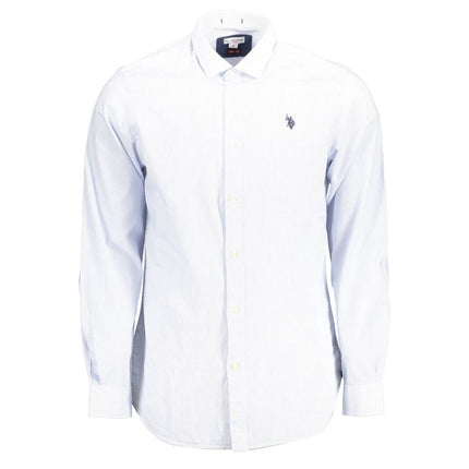 U.S. POLO ASSN. Azzurro Cotton Men's Shirt