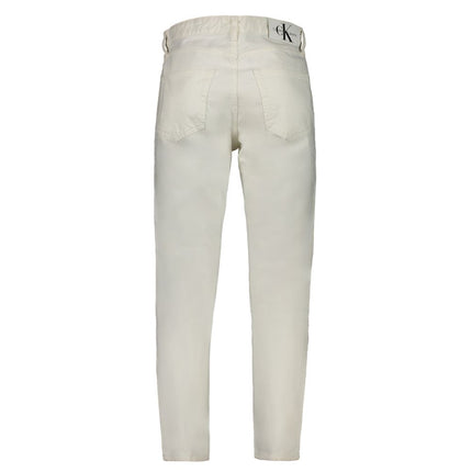 Calvin Klein White Cotton Men Jeans
