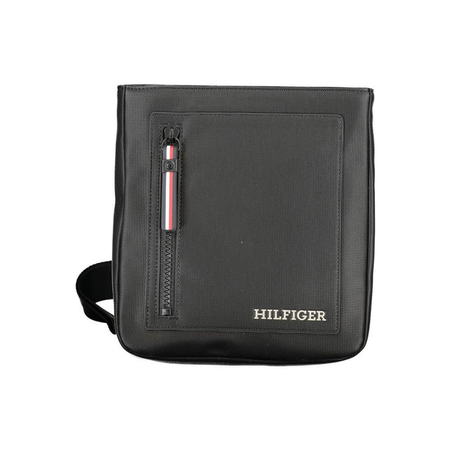 Tommy Hilfiger Black Polyurethane Men Shoulder Bag