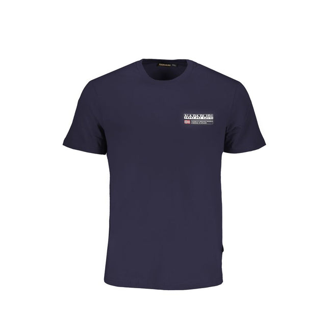 Napapijri Blue Organic Cotton Men T-Shirt