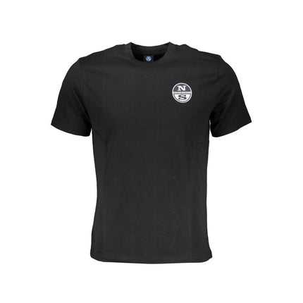 North Sails Black Cotton Men T-Shirt