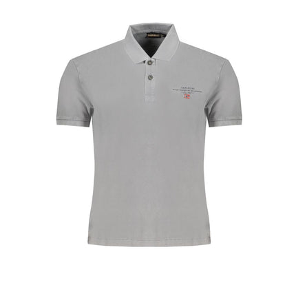 Napapijri Brown Cotton Men Polo Shirt