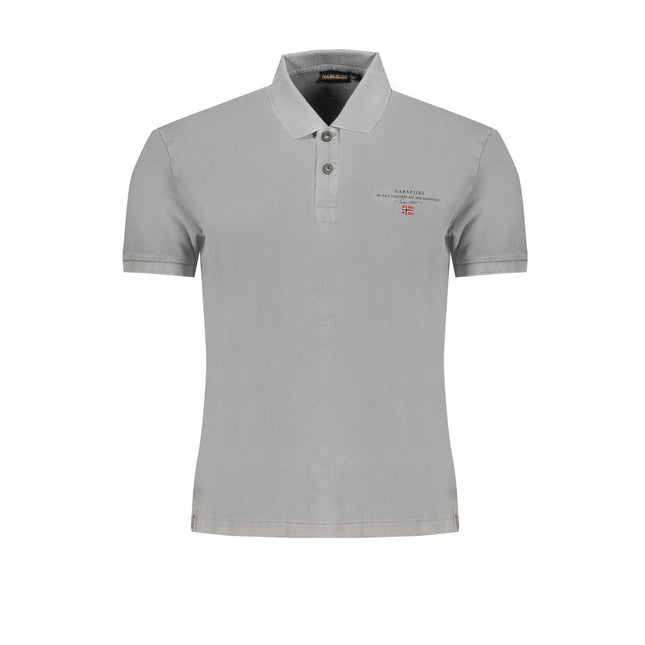 Napapijri Brown Cotton Men Polo Shirt