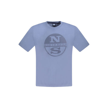 North Sails Blue Cotton Men T-Shirt