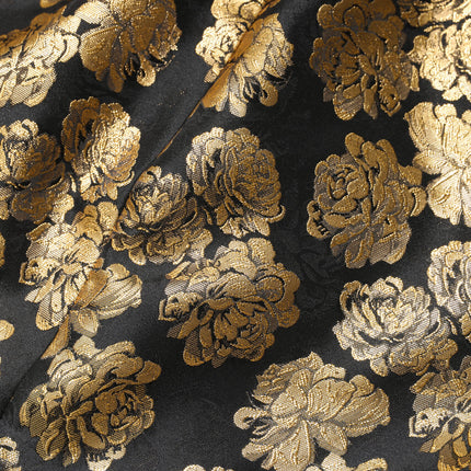 Dolce & Gabbana Black Gold Floral Print Jacquard Mini Skirt