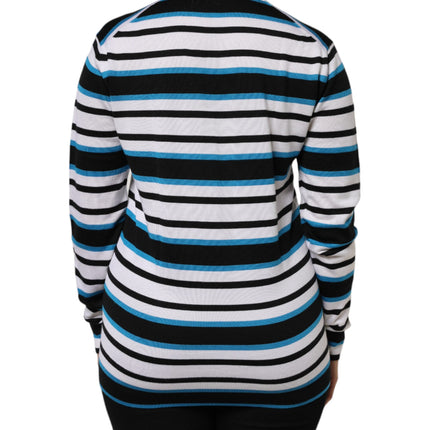 Dolce & Gabbana Multicolor Stripes Long Sleeves V-neck Top