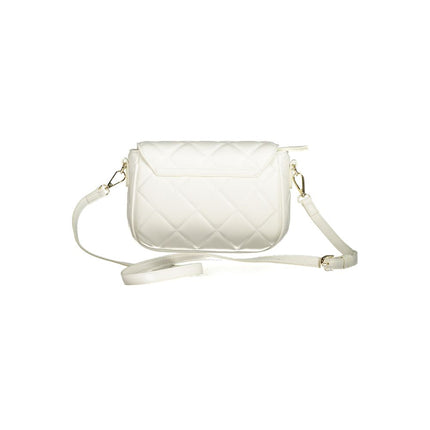 Mario Valentino Bianco Polyurethane Women's Bag with Adjustable Shoulder Strap