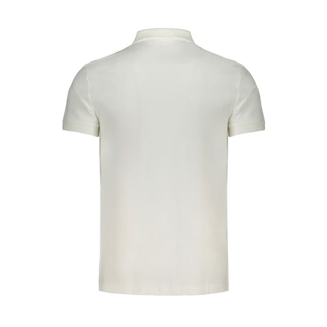 Calvin Klein White Cotton Mens Polo Shirt