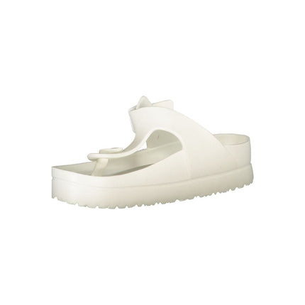 Carrera Bianco Poliuretano Womens Flip Flop with Ankle Buckle